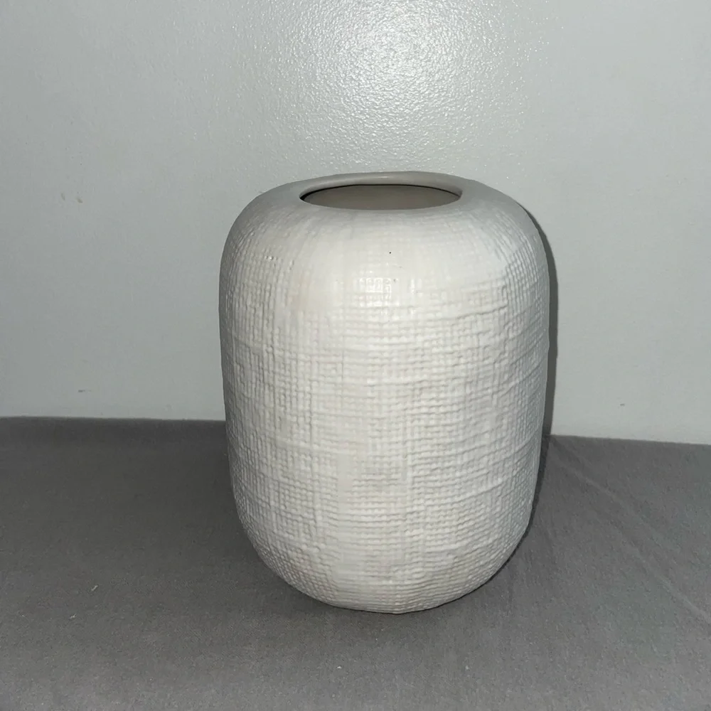 threshold cream ceramic vase